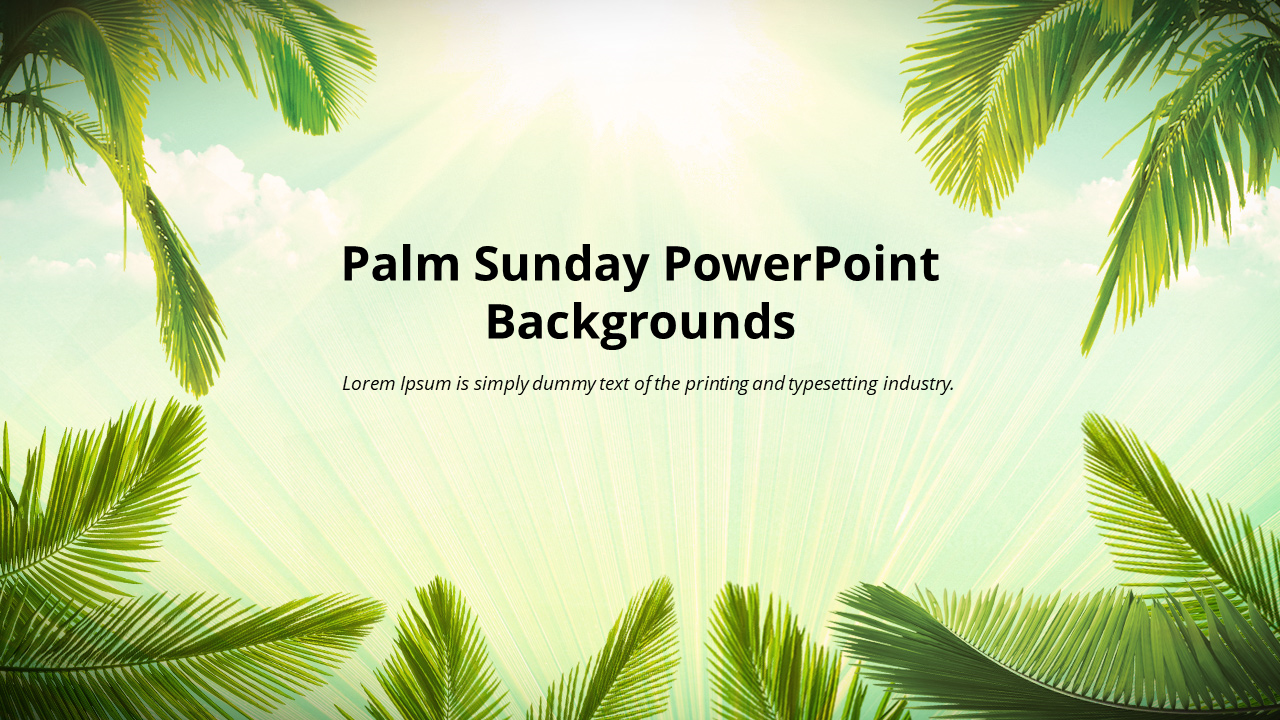 Free - Best Palm Sunday PowerPoint Backgrounds Slide PPT